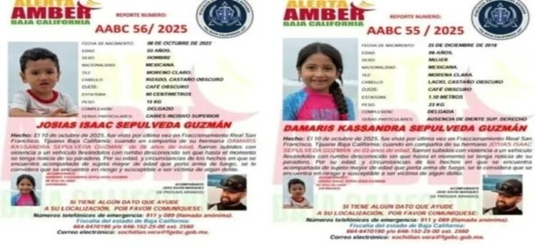 Raptan a hermanos de 6 y 3 años en Tijuana